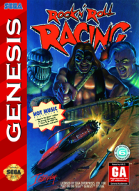 Rock 'n Roll Racing PAL Sega Mega Drive PAL box art